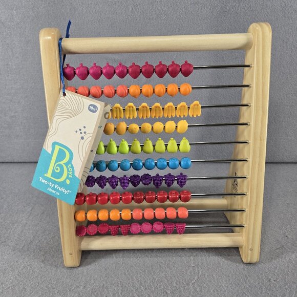 B. Toys Two-Ty Fruity! Wooden Abacus - Educational Math Toy for Children, NWT - Picture 1 of 4